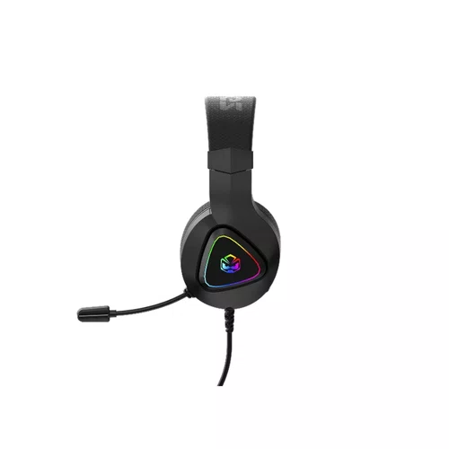Headset Gamer USB Deffy Black Vulcan RGB Microfone Omnidirecional PCYES HGDF50BV