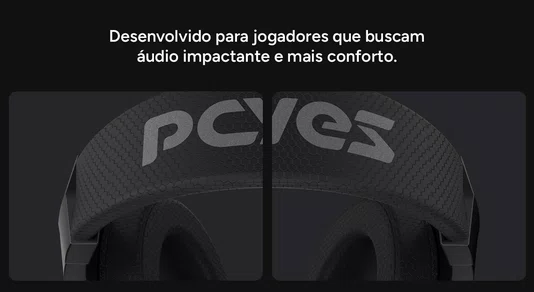 Headset Gamer USB Deffy Black Vulcan RGB Microfone Omnidirecional PCYES HGDF50BV