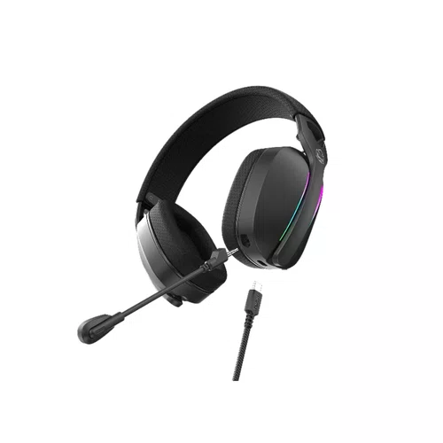 Headset Gamer USB Surround Nowy Black Vulcan RGB Microfone Destacável PCYES HGNW40BV