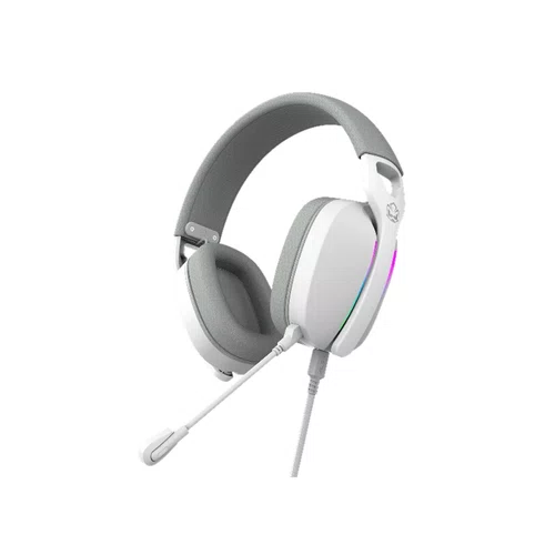 Headset Gamer USB Surround Nowy White Ghost RGB Microfone Destacável PCYES HGNW40WG