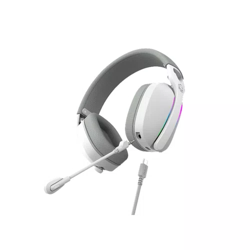 Headset Gamer USB Surround Nowy White Ghost RGB Microfone Destacável PCYES HGNW40WG