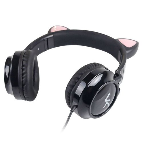 Headset Ear Orelha de Gato Preto KE100P - Vinik