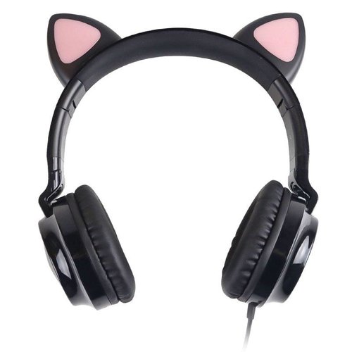 Headset Ear Orelha de Gato Preto KE100P - Vinik