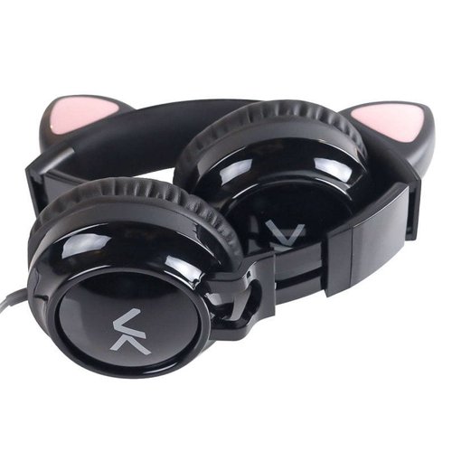 Headset Ear Orelha de Gato Preto KE100P - Vinik