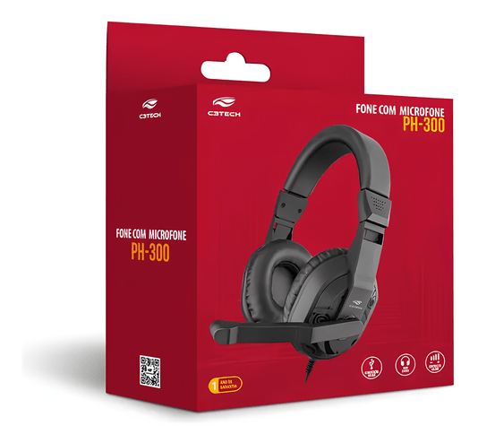 HEADSET USB 1,8M PH-300BK PRETO