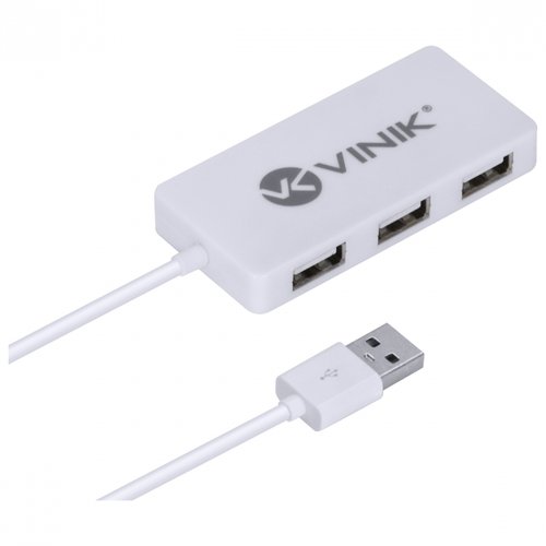 Hub USB 2.0 4 Portas cabo 1,2m HUV-20B Branco - Vinik