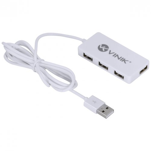Hub USB 2.0 4 Portas cabo 1,2m HUV-20B Branco - Vinik