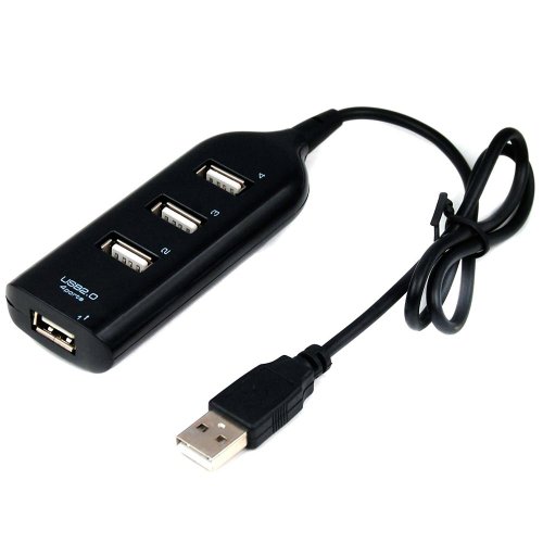 HUB USB 2.0 4 PORTAS PRETO