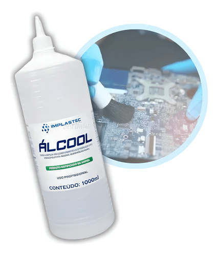 ISOPROPANOL P/LIMPEZA DE ELETRONICOS (PCI) 1 LITRO IMPLASTEC