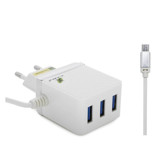 KIT CARREGADOR TOMADA/CABO MICRO USB TURBO FKT-Q1812 PRE