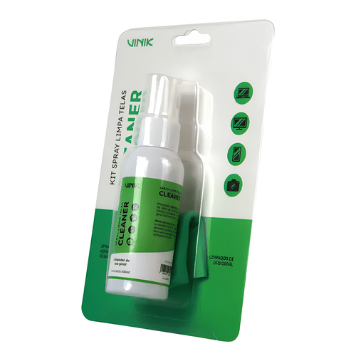 KIT SPRAY LIMPA TELAS 60ML + FLANELA VK CLEANER VKKIT60