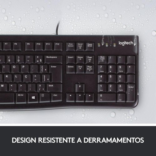 Kit Teclado E Mouse Com Fio MK120 Preto - LOGITECH