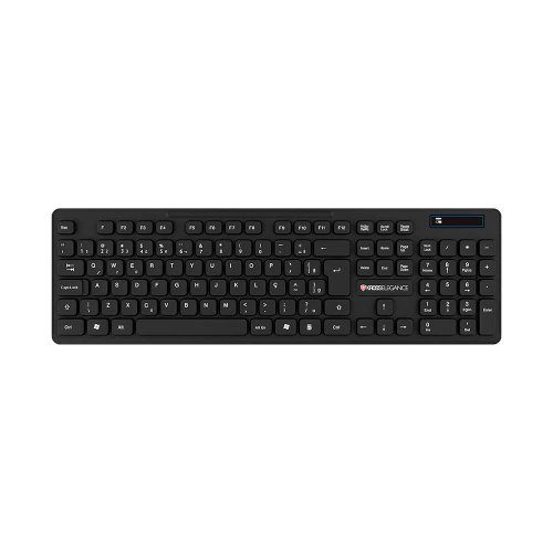 Kit Teclado e Mouse Sem Fio 1600DPI Wireless Receptor USB ABNT2 Preto - Kross Elegance