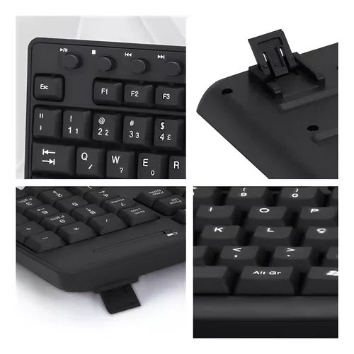 Kit Teclado e Mouse Sem Fio 2.4GHz Office 015-0079 Preto