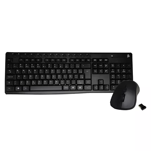 Kit Teclado e Mouse Sem Fio 2.4GHz Office 015-0079 Preto