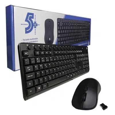 Kit Teclado e Mouse Sem Fio 2.4GHz Office 015-0079 Preto