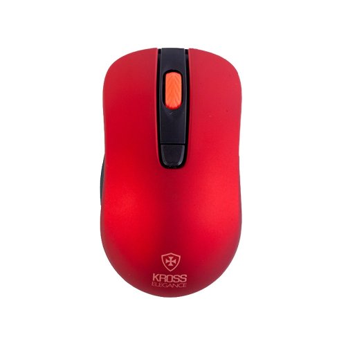 Kit Teclado e Mouse Sem Fio Wireless Receptor USB ABNT2 Vermelho e Preto KE-KM553V1 - Kross Elegance