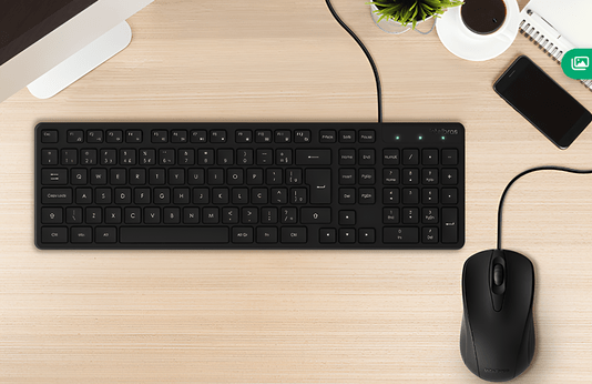 KIT TECLADO E MOUSE USB COM FIO CCI20 4294100 PRETO