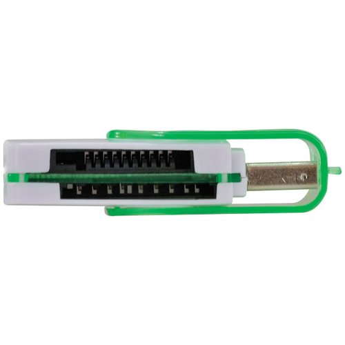 Leitor de Cartão USB 2.0 4 Em 1 UL100 Branco / Verde - Vinik