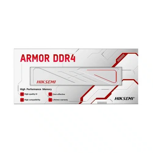 Memória Desktop 8GB DDR4 3200MHz 1.35V Hiksemi Armor White HSC408U32E2
