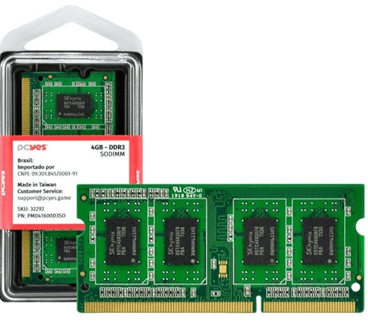 MEMORIA P/NOTEBOOK DDR3 4GB 1600MHZ PM041600D3SO