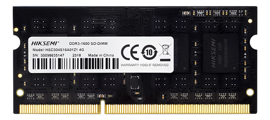 Memória para Notebook Hiksemi 4GB DDR3 1600MHz, 1.35V - HSC304S16Z1