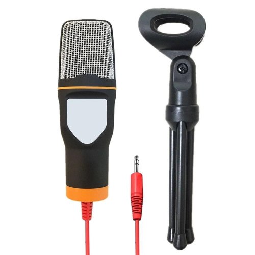 Microfone Condensador P2 Com Tripe MFVS-MICDP2/BK - Mymax