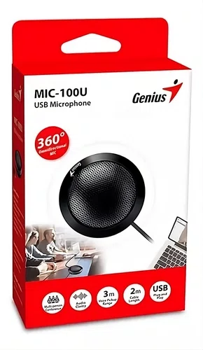 MICROFONE P/CONFERENCIA USB 360 MIC100U PRETO