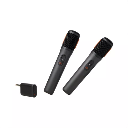 Microfone Sem Fio JBL PartyBox PBWIRELESSMICBLK Kit com 2 Unidades