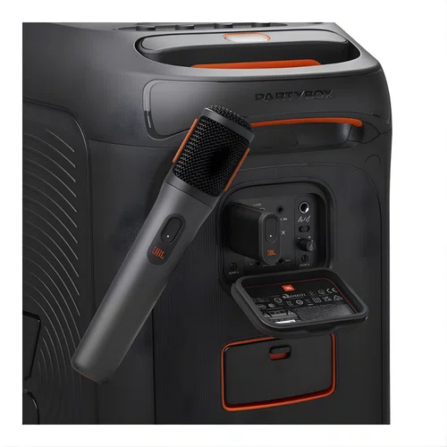 Microfone Sem Fio JBL PartyBox PBWIRELESSMICBLK Kit com 2 Unidades