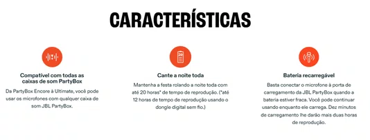 Microfone Sem Fio JBL PartyBox PBWIRELESSMICBLK Kit com 2 Unidades