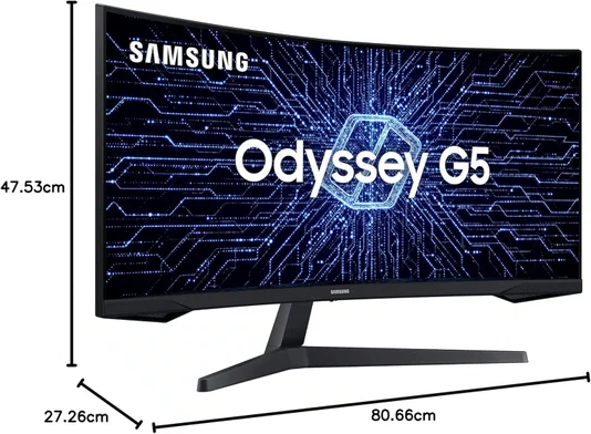 MONITOR GAMER LED 34 POL.CURVO 165HZ 1MS ULTRA WQHD ODYSSEY G5