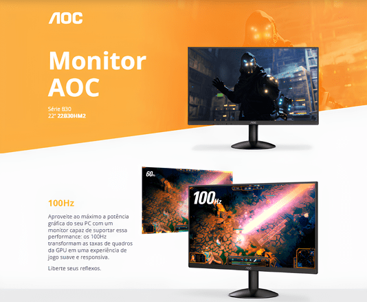 MONITOR LED 21,5 FHD/HDMI/VGA 100HZ 1MS 22B30HM