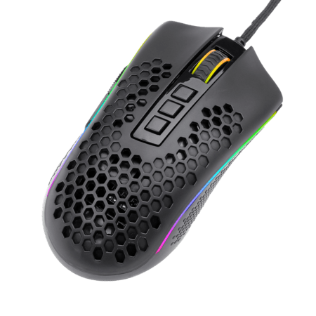 MOUSE GAMER REDRAGON STORM RGB 12400DPI PRETO, M808-RGB PMW3327