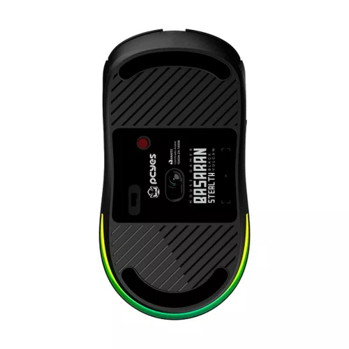 MOUSE GAMER SEM FIO 10000DPI 6 BOTOES BASARAN STEALTH BLACK VULCAN  PMGBRSTBV