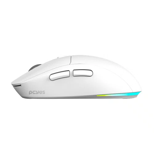 MOUSE GAMER SEM FIO 10000DPI 6 BOTOES BASARAN STEALTH WHITE GHOST RGB PMGBRSTWG