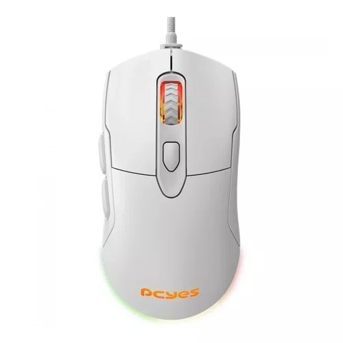 Mouse Gamer USB Malus White Ghost RGB PMGMWG – 12400 DPI, 6 Botões.