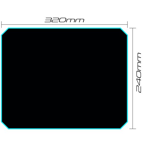 Mouse Pad Gamer 320x240mm Speed MPG101 Preto / Azul Fortrek