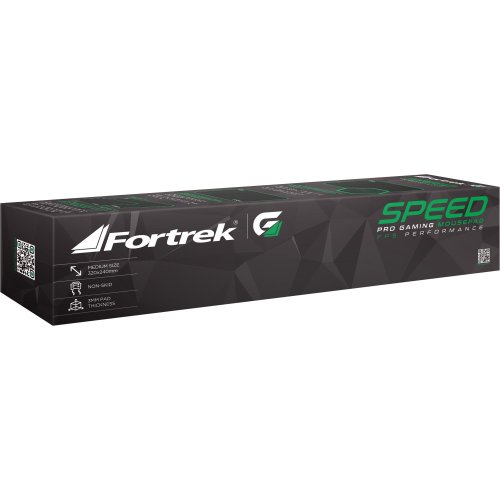 Mouse Pad Gamer 320x240mm Speed MPG101 Preto / Verde - Fortrek