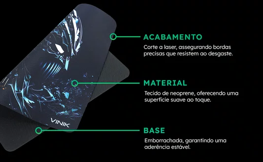 Mouse Pad Gamer 320x270x2mm Vinik Cyber Predator MPCP32