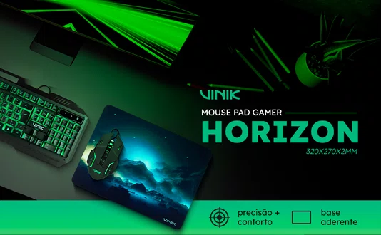 Mouse Pad Gamer 320x270x2mm Vinik Horizon MPH32