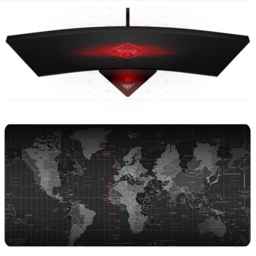 Mouse Pad Gamer Extra Grande 700x350x3mm Mapa Mundi MP7035C - Exbom