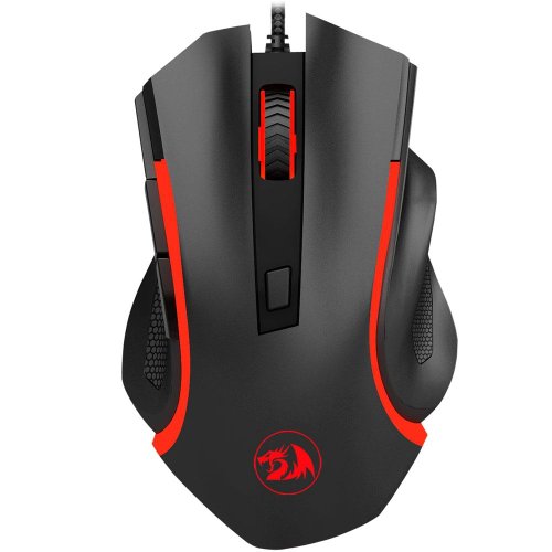 Mouse USB Gamer 3200DPI 6 Botões Nothosaur  M606 Com LED, Preto - Redragon