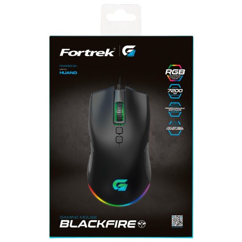 Mouse USB Gamer BlackFire RGB 7200DPI 6 Botões 75683 - Fortrek