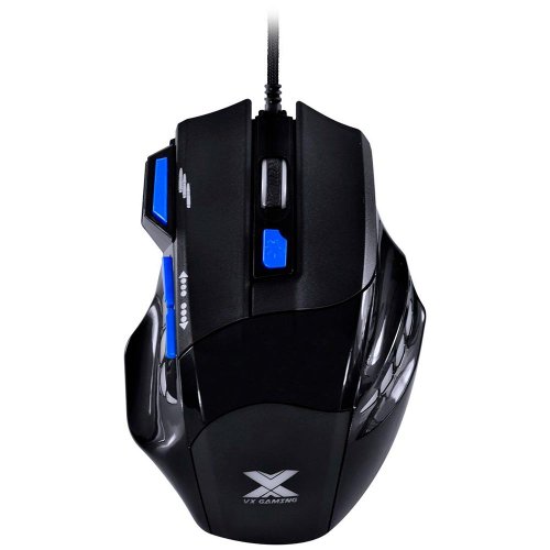 Mouse USB Gamer VX Gaming Black Widow LED 6 Botões 2400DPI Preto e Azul GM104 - Vinik