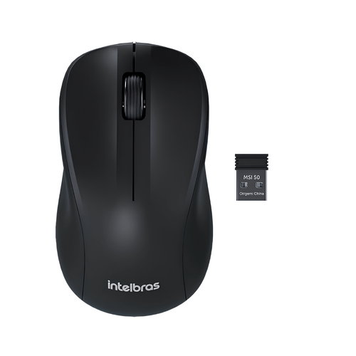 MOUSE USB INTELBRAS SEM FIO 1200DPI MSI 50 4290009 PRETO