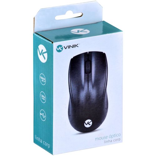 Mouse USB Optico Corp 1000 Dpi Cabo USB 1.8m Preto Cm100