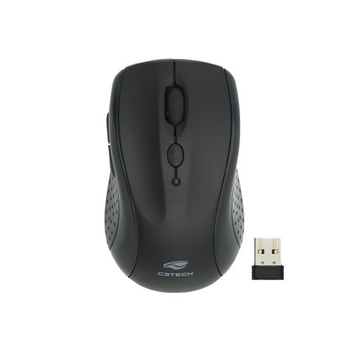Mouse Sem Fio USB 1600DPI Bluetooth + Receptor Nano M-BT12BK Preto