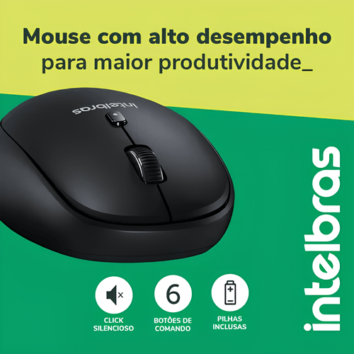 MOUSE USB SEM FIO 2400DPI MSI200 4290024 PRETO
