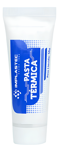 PASTA TÉRMICA  DE SILICONE BRANCO IMPLASTEC BISNAGA 50G